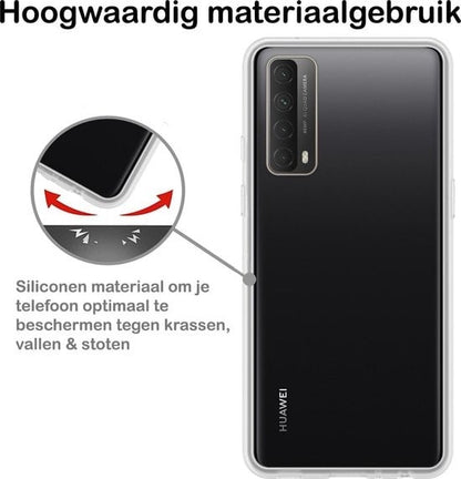 Forterra Huawei P smart 2021 Hoesje Siliconen Backcover Lichtgewicht - Transparant