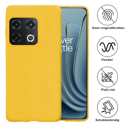 Forterra OnePlus 10 Pro Hoesje Siliconen Backcover Lichtgewicht - Geel