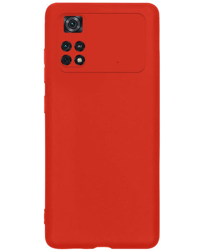 Forterra Poco M4 Pro 4G Hoesje Siliconen Backcover Lichtgewicht - Rood