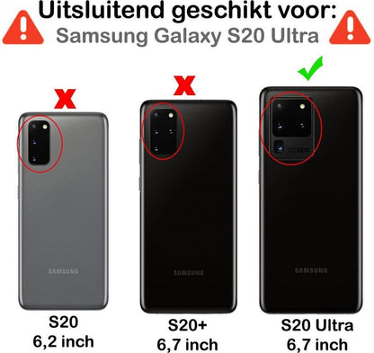 Forterra Samsung S20 Ultra Hoesje Siliconen Backcover Lichtgewicht - Wit