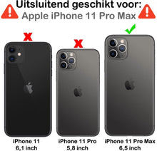 Forterra iPhone 11 Pro Max Hoesje Marmer Hard Case Cover - Rood