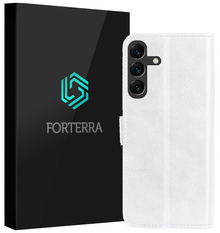 Forterra Samsung A16 Hoesje Bookcase Cover met Kaarthouder - Wit