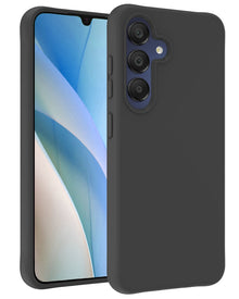 Forterra Samsung A15 Hoesje Siliconen Backcover Lichtgewicht - Zwart