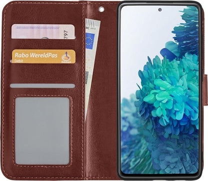 Forterra Samsung S20 FE Hoesje Bookcase Cover met Kaarthouder - Bruin