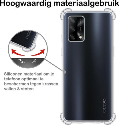 Forterra OPPO A74 4G Hoesje Shockproof Backcover Siliconen - Transparant