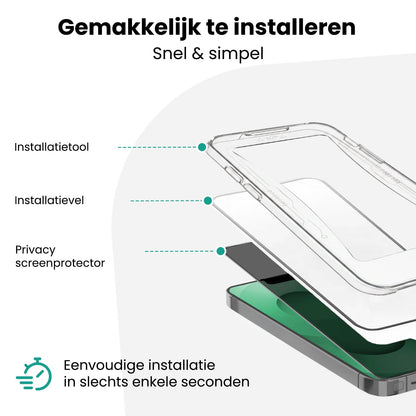 Forterra Privacy Screenprotector Geschikt voor Samsung Galaxy S25 Ultra - Met Installatie Kit - Privacy - Beschermglas - Flexibel Glas - Tempered Glass - Screen Protector