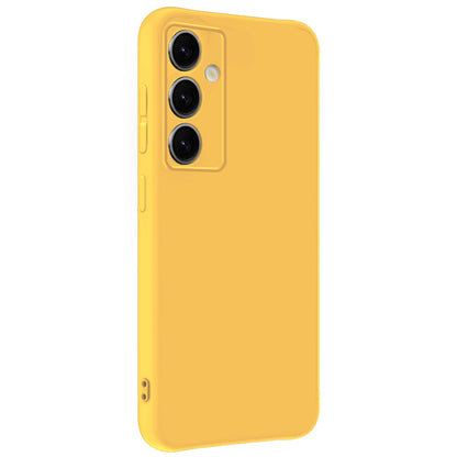 Forterra Samsung S25 Hoesje Siliconen Backcover Lichtgewicht - Geel