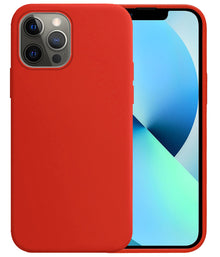 Forterra iPhone 14 Pro Max Hoesje Siliconen Backcover Lichtgewicht - Rood