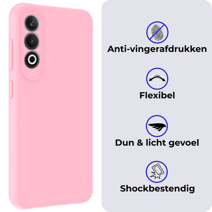 Forterra OnePlus Nord CE 4 Hoesje Siliconen Backcover Lichtgewicht - Lichtroze