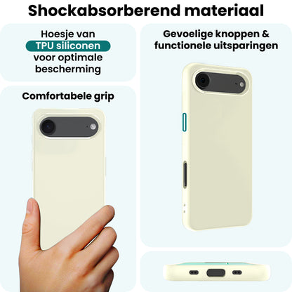 Forterra iPhone Air Hoesje Siliconen Backcover Lichtgewicht - Wit