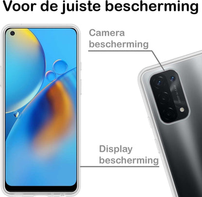 Forterra OPPO A74 4G Hoesje Siliconen Backcover Lichtgewicht - Transparant