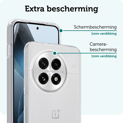 Forterra OnePlus 13 Hoesje Siliconen Backcover Lichtgewicht - Transparant