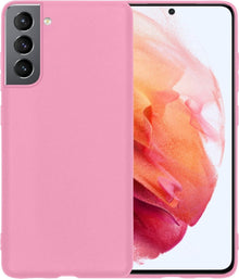 Forterra Samsung S21 Plus Hoesje Siliconen Backcover Lichtgewicht - Lichtroze
