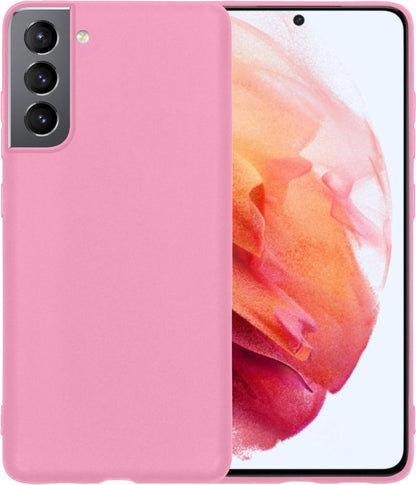 Forterra Samsung S21 Plus Hoesje Siliconen Backcover Lichtgewicht - Lichtroze