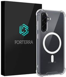 Forterra Samsung A36 Hoesje Geschikt voor Magsafe Backcover Shockproof - Transparant