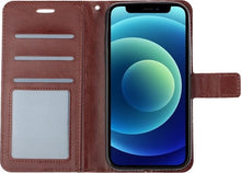 Forterra iPhone 12 Pro Max Hoesje Bookcase Cover met Kaarthouder - Bruin