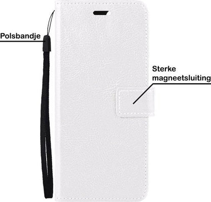 Forterra Samsung A22 5G Hoesje Bookcase Cover met Kaarthouder - Wit