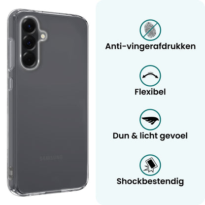 Forterra Samsung A36 Hoesje Siliconen Backcover Lichtgewicht - Transparant