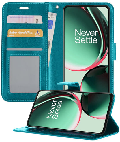 Forterra OnePlus Nord CE 3 Lite Hoesje Bookcase Cover met Kaarthouder - Turquoise