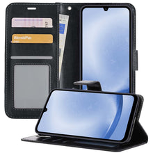 Forterra Samsung A25 Hoesje Bookcase Cover met Kaarthouder - Zwart