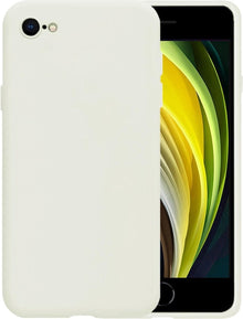 Forterra iPhone SE 2020 Hoesje Siliconen Backcover Lichtgewicht - Wit