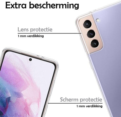 Forterra Samsung S21 Plus Hoesje Siliconen Backcover Lichtgewicht - Transparant