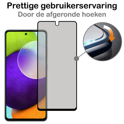 Forterra Samsung A52 Screenprotector Gehard Glas - Privacy
