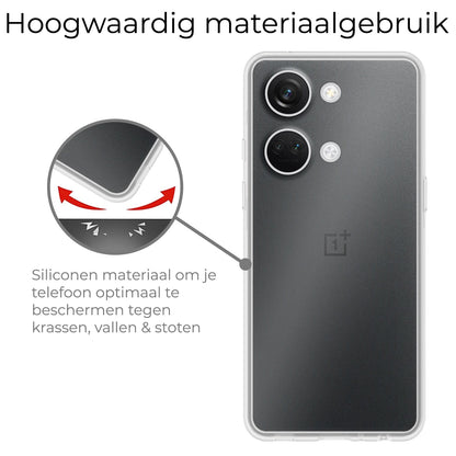 Forterra OnePlus Nord 3 Hoesje Siliconen Backcover Lichtgewicht - Transparant