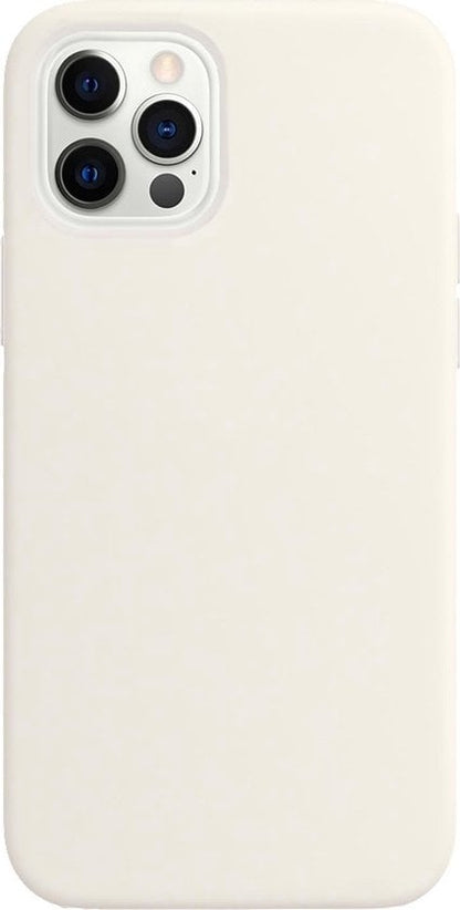 Forterra iPhone 12 Pro Max Hoesje Siliconen Backcover Lichtgewicht - Wit