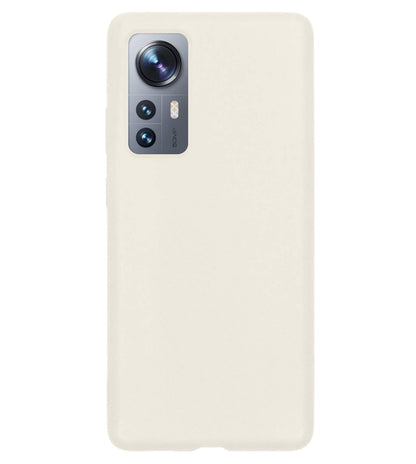 Forterra Xiaomi 12 Hoesje Siliconen Backcover Lichtgewicht - Wit