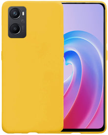 Forterra OPPO A76 Hoesje Siliconen Backcover Lichtgewicht - Geel
