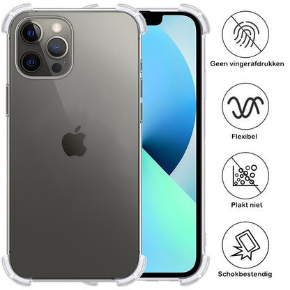 Forterra iPhone 13 Pro Hoesje Shockproof Backcover Siliconen - Transparant