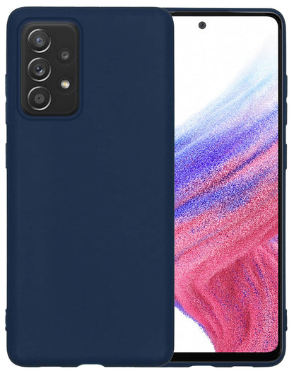 Forterra Samsung A53 Hoesje Siliconen Backcover Lichtgewicht - Donkerblauw
