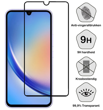 Forterra Samsung A34 Screenprotector Gehard Glas - Full Screen