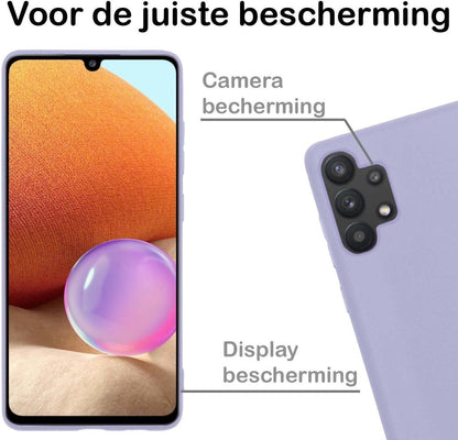 Forterra Samsung A32 5G Hoesje Siliconen Backcover Lichtgewicht - Lila