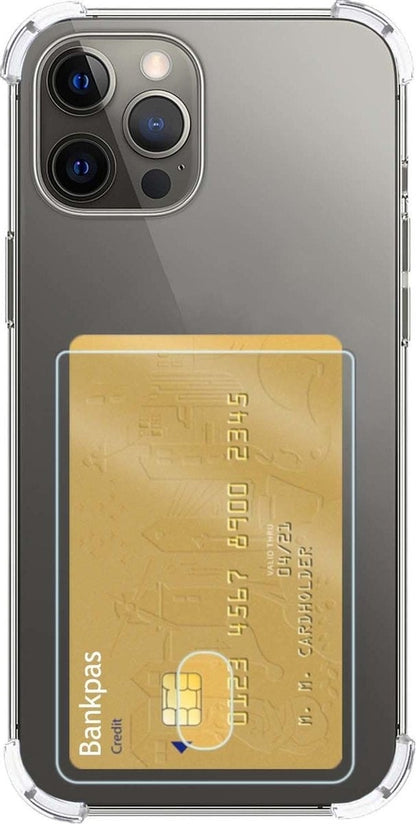 Forterra iPhone 11 Pro Max Hoesje Kaarthouder Backcover Shockproof - Transparant