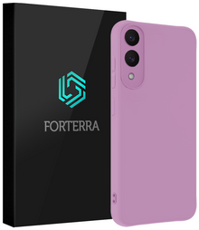 Forterra Samsung S25 Edge Hoesje Siliconen Backcover Lichtgewicht - Lila