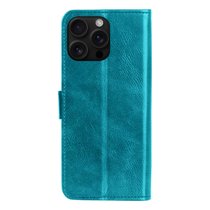 Forterra iPhone 16 Pro Max Hoesje Bookcase Cover met Kaarthouder - Turquoise