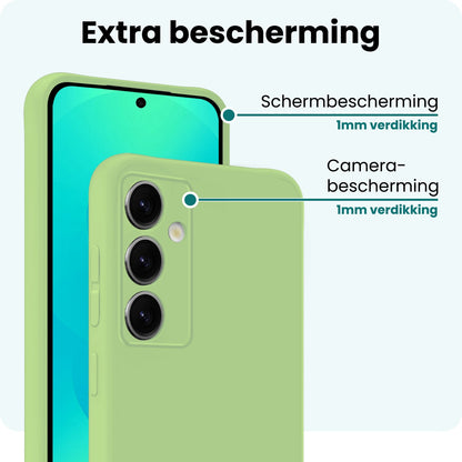 Forterra Samsung S25 Plus Hoesje Siliconen Backcover Lichtgewicht - Groen
