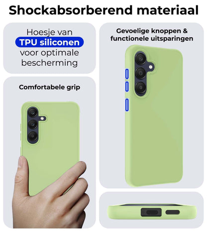 Forterra Samsung A25 Hoesje Siliconen Backcover Lichtgewicht - Groen