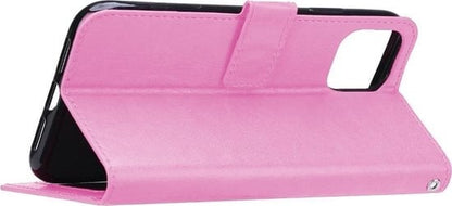 Forterra iPhone 11 Pro Max Hoesje Bookcase Cover met Kaarthouder - Lichtroze