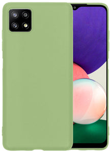 Forterra Samsung A22 4G Hoesje Siliconen Backcover Lichtgewicht - Groen