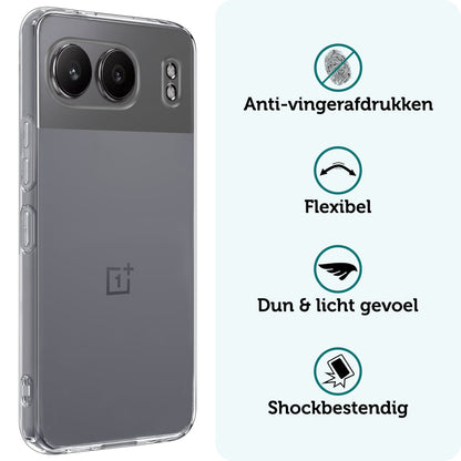 Forterra OnePlus Nord 4 Hoesje Siliconen Backcover Lichtgewicht - Transparant