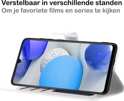 Forterra Samsung A42 Hoesje Bookcase Cover met Kaarthouder - Wit