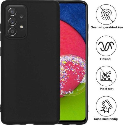 Forterra Samsung A52s Hoesje Siliconen Backcover Lichtgewicht - Zwart
