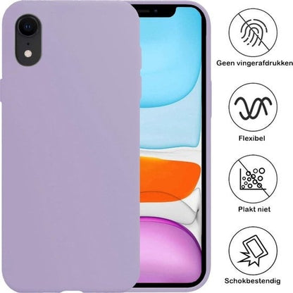 Forterra iPhone XR Hoesje Siliconen Backcover Lichtgewicht - Lila