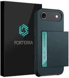 Forterra iPhone Air Hoesje Kaarthouder Hard Case Shockproof - Donkerblauw