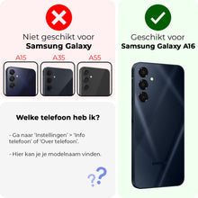 Forterra Samsung A16 Hoesje Kaarthouder Backcover Shockproof - Transparant
