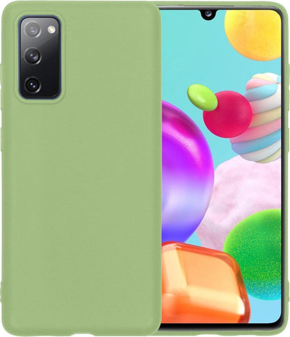 Forterra Samsung A41 Hoesje Siliconen Backcover Lichtgewicht - Groen