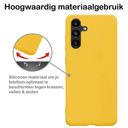 Forterra Samsung A04s Hoesje Siliconen Backcover Lichtgewicht - Geel